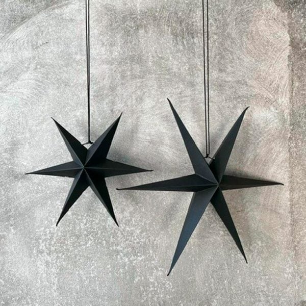 noordliving kersthanger paper star m + l black