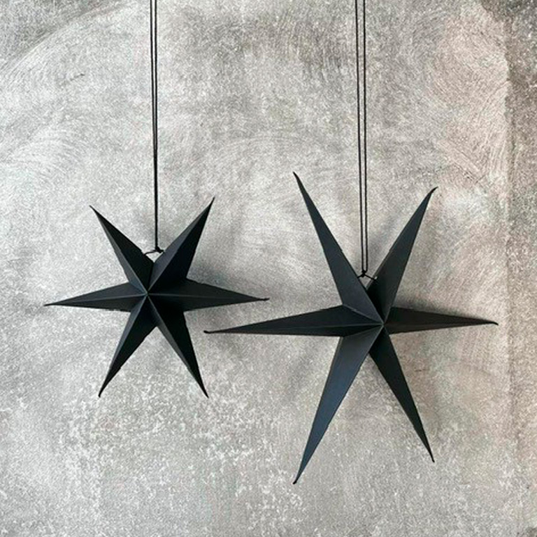 noordliving kersthanger paper star m + l black