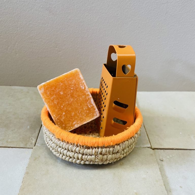 schaaltje raffia mini kleur fel oranje
