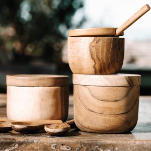 potje teak met lepeltje
