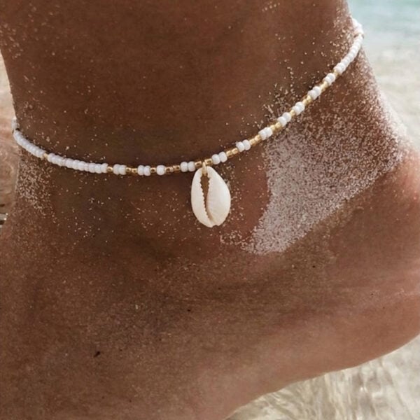 enkelbandje schelp charm wit enkelbandje schelp charm wit