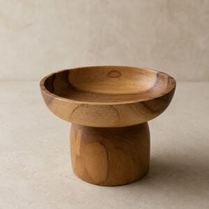 schaal voet teak 15 cm