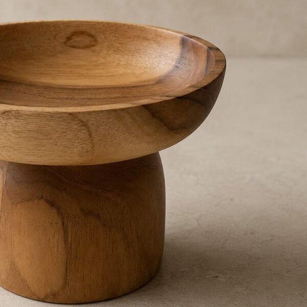 schaal voet teak 15 cm detail schaal voet teak 15 cm detail