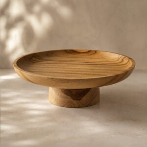 schaal voet teak 27 cm