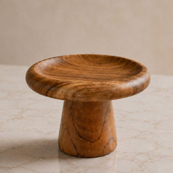 schaaltje voet teak 12cm