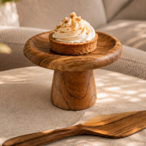 schaaltje voet teak 12cm