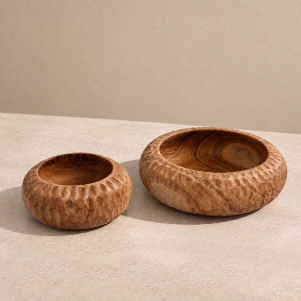 Kom teak hout
